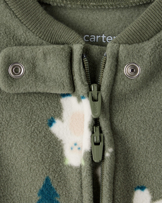 Pijama en Fleece Diseño Green Yeti