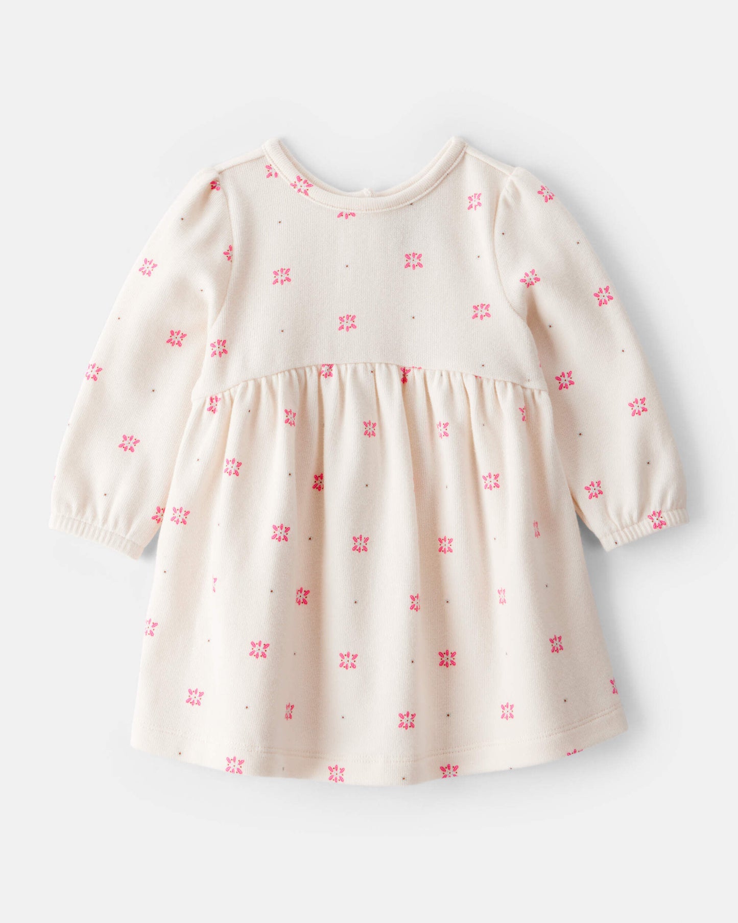 Vestido 2 Piezas Diseño Floral con Chaleco Sherpa