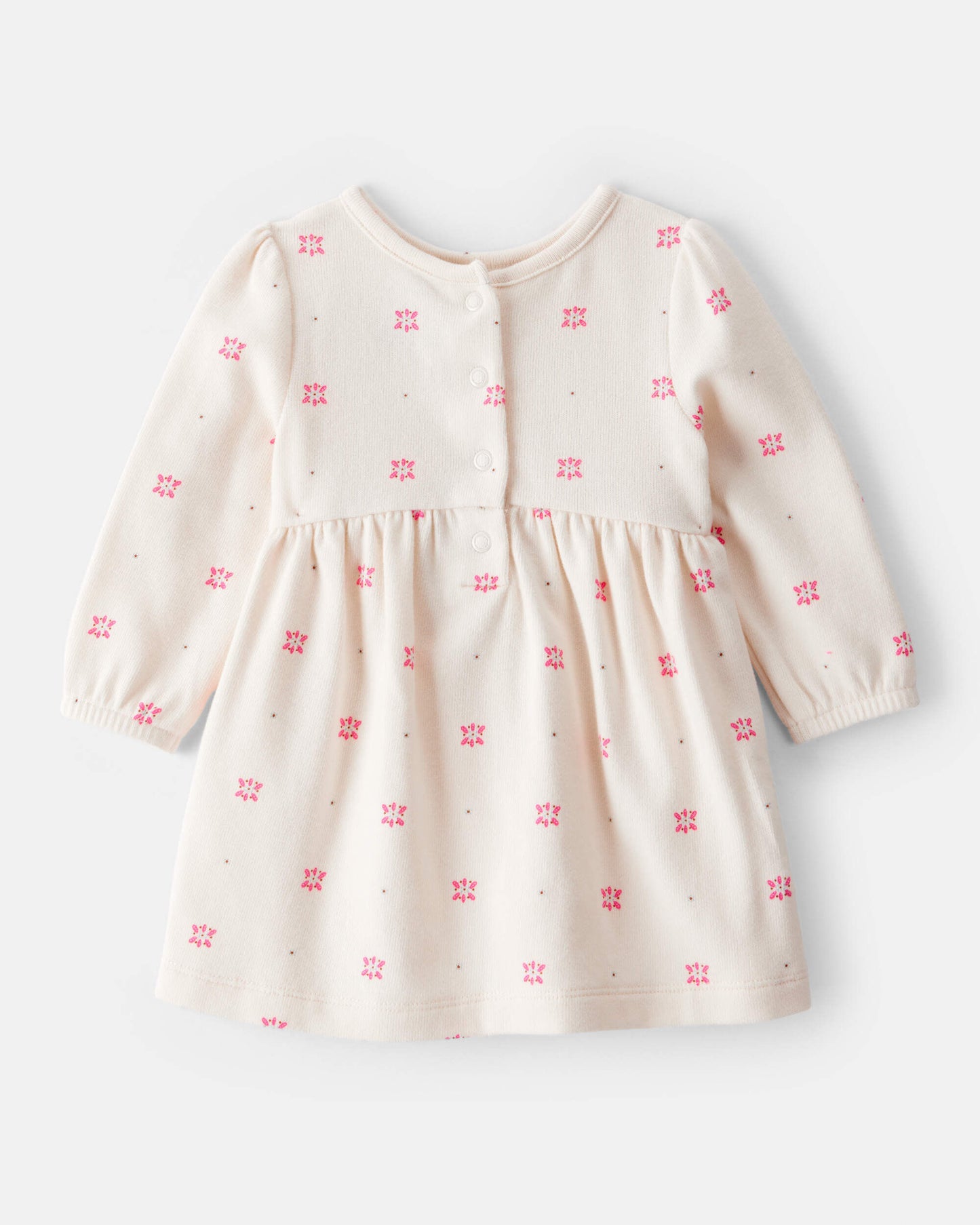 Vestido 2 Piezas Diseño Floral con Chaleco Sherpa