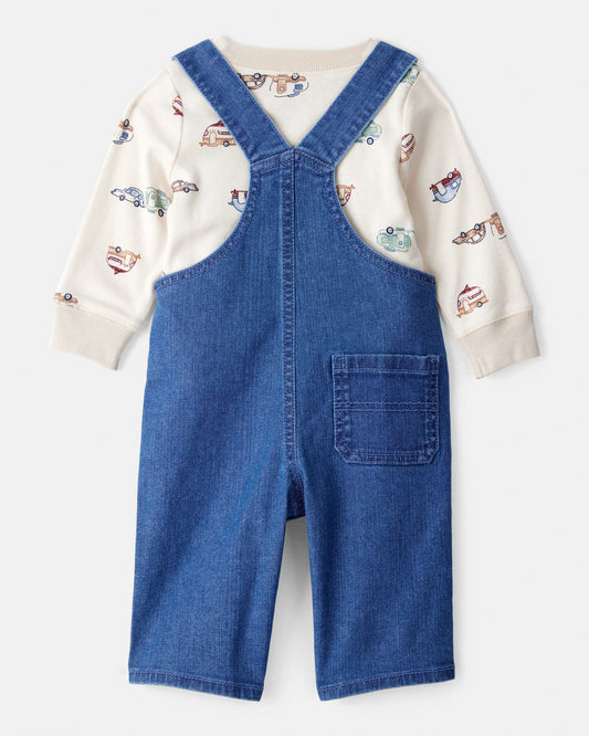 Conjunto 2 Piezas Overol Car Jean
