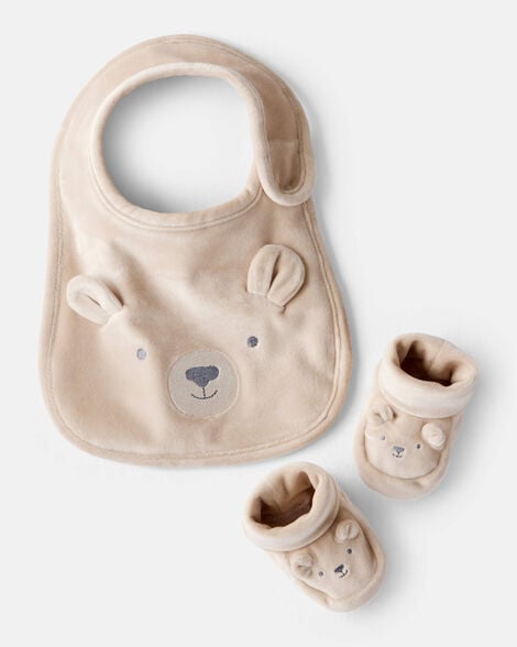 Set de Babero & Patucos Diseño Bear