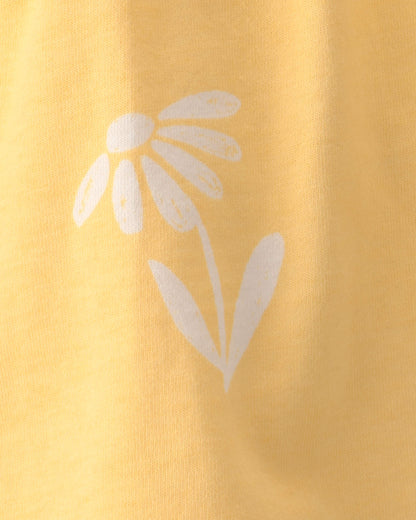 Conjunto 3 Piezas Diseño Floral Yellow/White