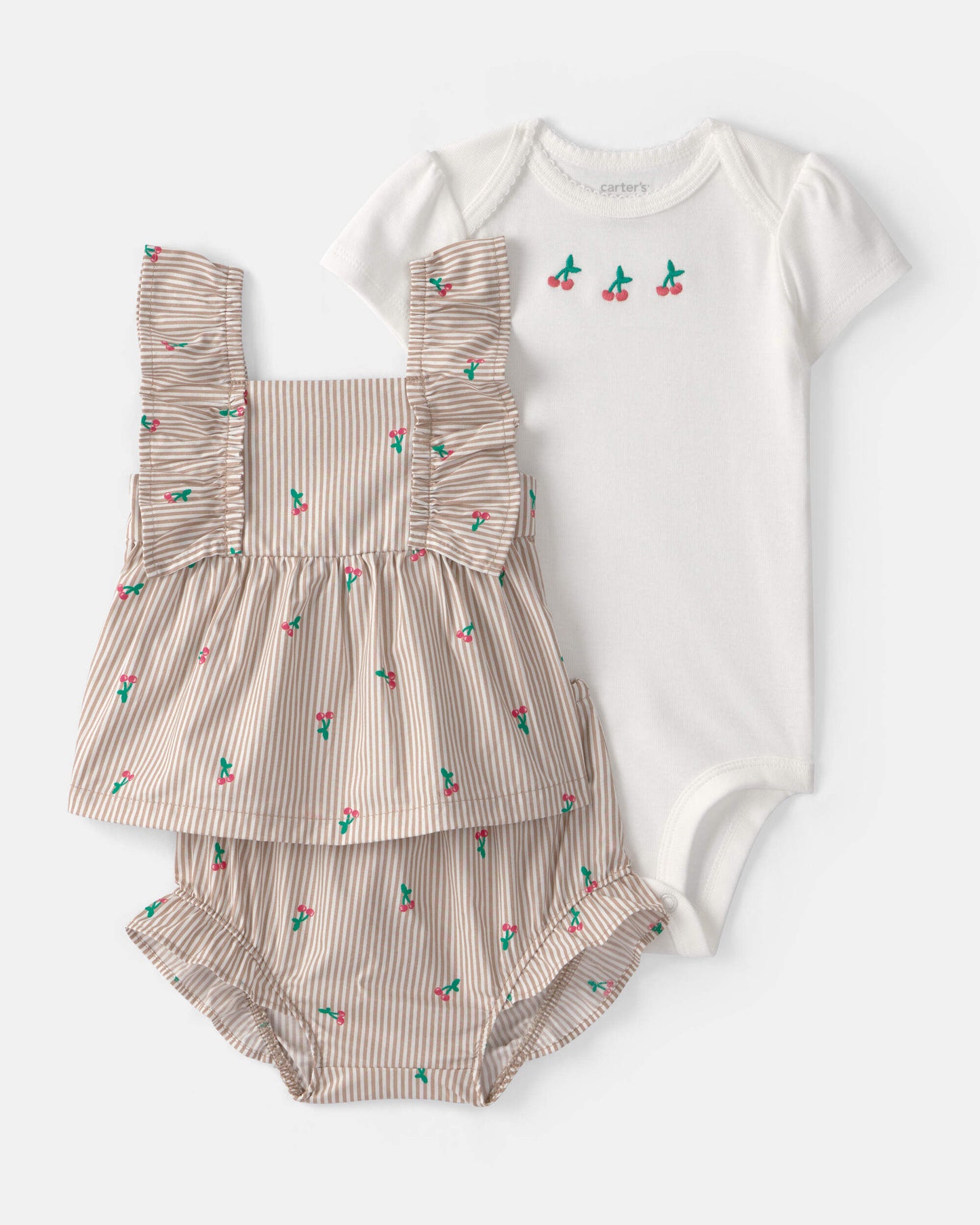 Conjunto 3 Piezas Diseño Cherry Striped