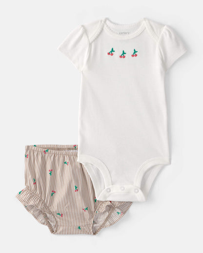 Conjunto 3 Piezas Diseño Cherry Striped