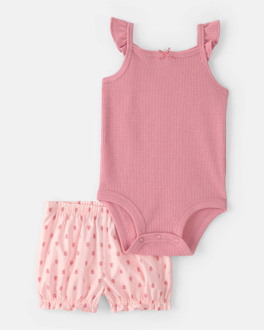 Conjunto 3 Piezas Diseño Floral Pink