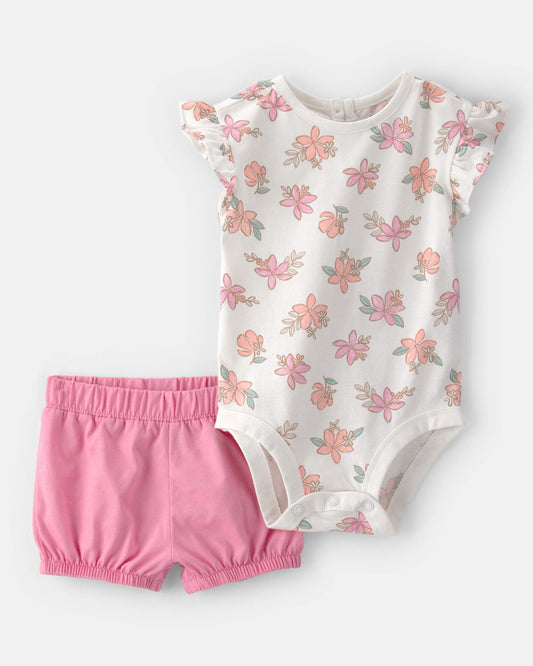 Conjunto 2 Piezas Corto Body Floral