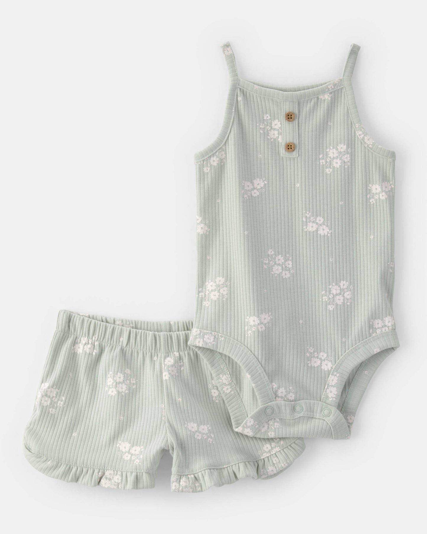 Conjunto 2 Piezas Corto Body Floral
