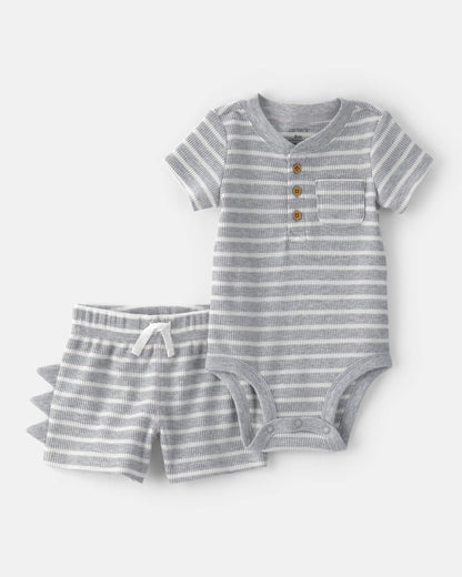 Conjunto 2 Piezas Short Body Dino Spikes