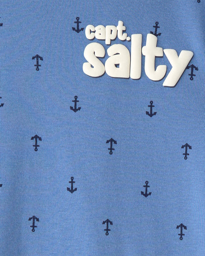 Pijama 4 Piezas en Algodón Diseño Capt Salty
