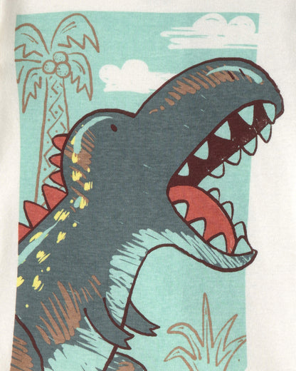 Pijama 4 Piezas en Algodón Diseño Dino