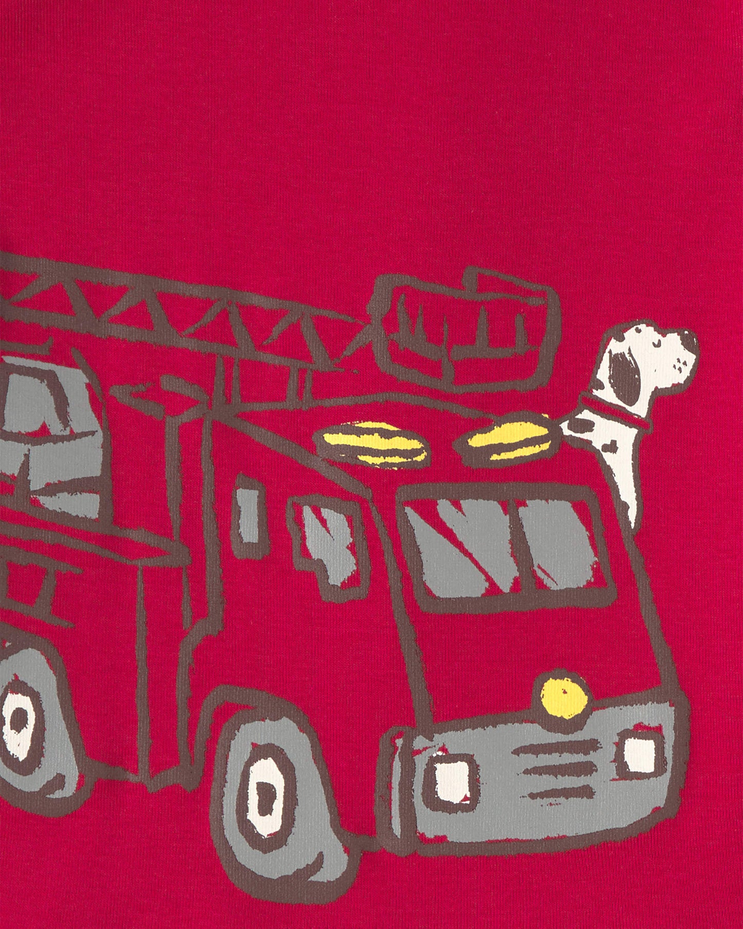 Pijama 4 Piezas en Algodón Diseño Firetruck