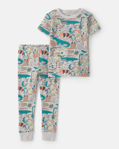 Pijama 2 Piezas en Algodón Diseño Alligator