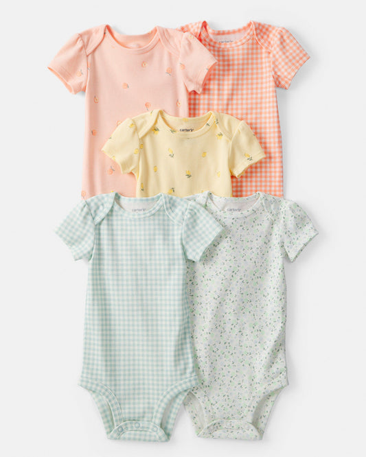 Set 5 Bodies Manga Corta Diseño Fruit