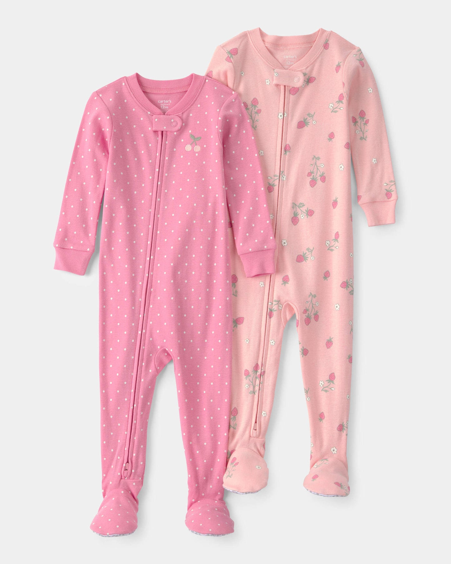 2 Pijamas en Algodón Diseño Fresa Floral