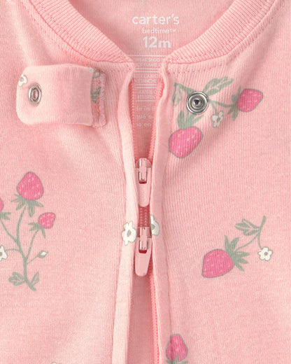 2 Pijamas en Algodón Diseño Fresa Floral