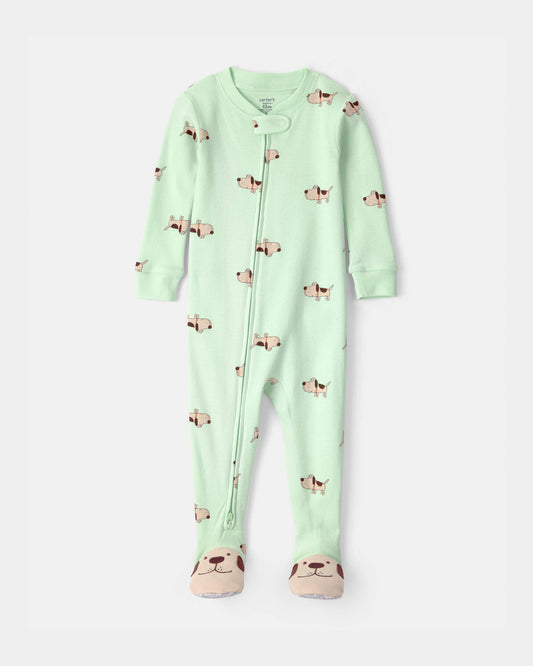 Pijama en Algodón Diseño Puppy Green
