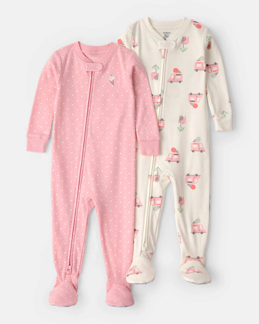 2 Pijamas en Algodón Diseño Ice Cream Truck