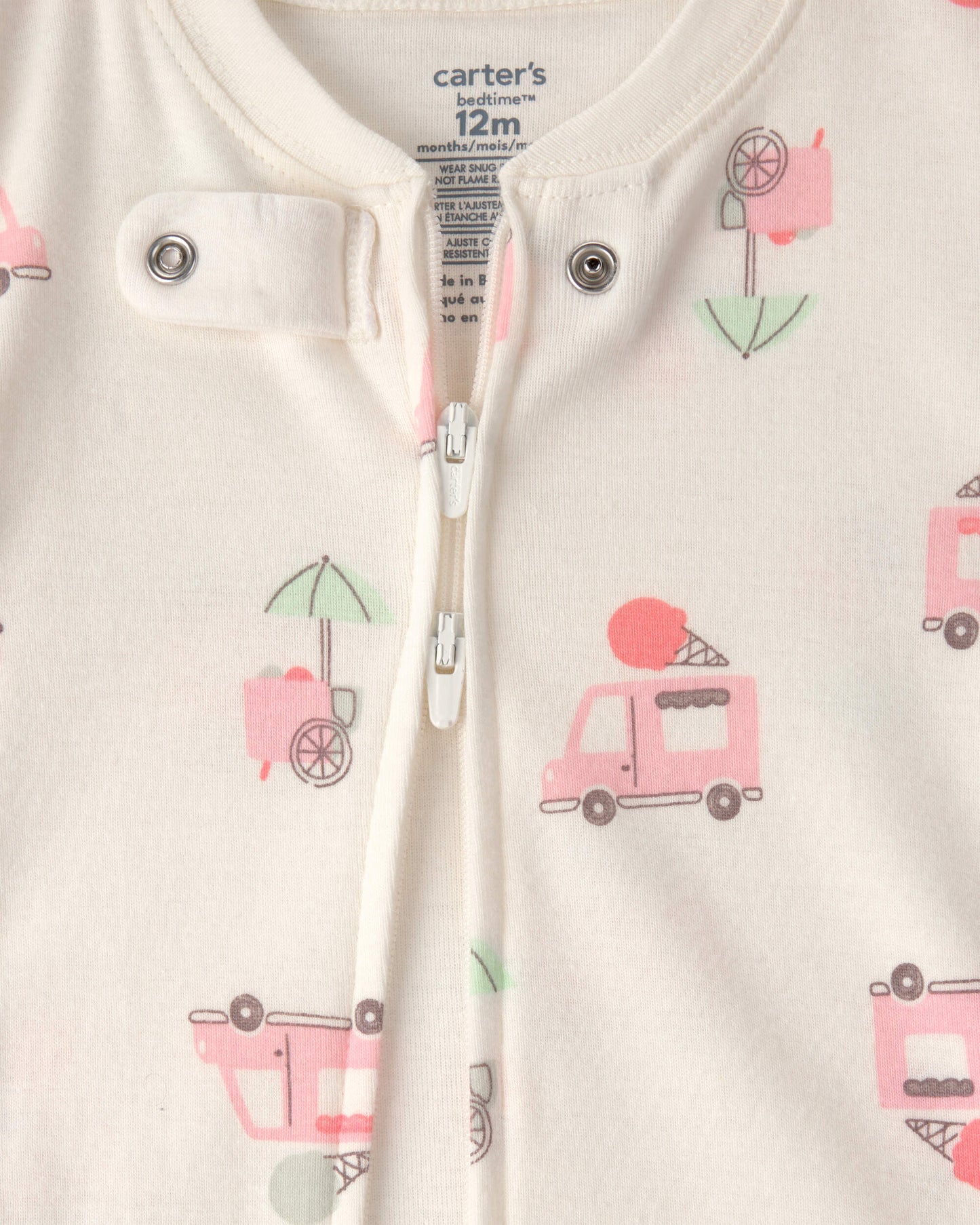 2 Pijamas en Algodón Diseño Ice Cream Truck