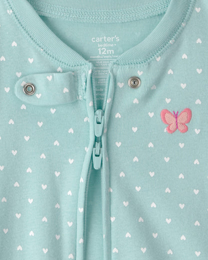 2 Pijamas en Algodón Diseño Floral Butterfly