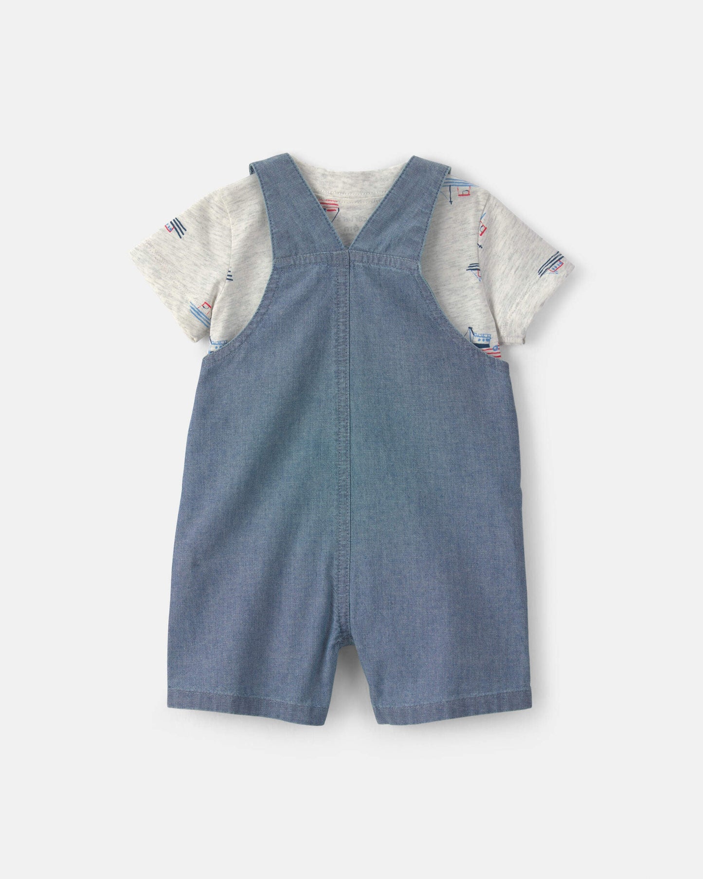Conjunto 2 Piezas Overol Corto Azul