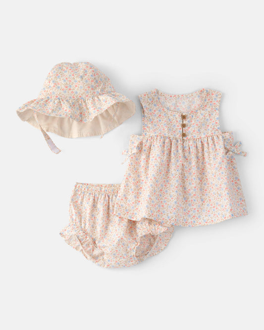 Conjunto 3 Piezas Corto Diseño Floral