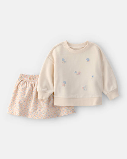 Conjunto 2 Piezas Falda Floral