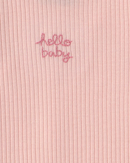 Set 5 Bodies Manga Corta Diseño Pink/Ivory