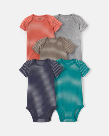 Set 5 Bodies Manga Corta Diseño Striped