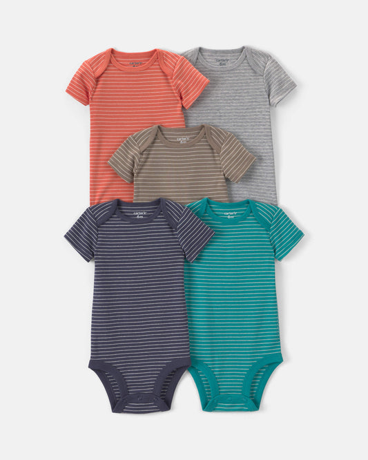 Set 5 Bodies Manga Corta Diseño Striped