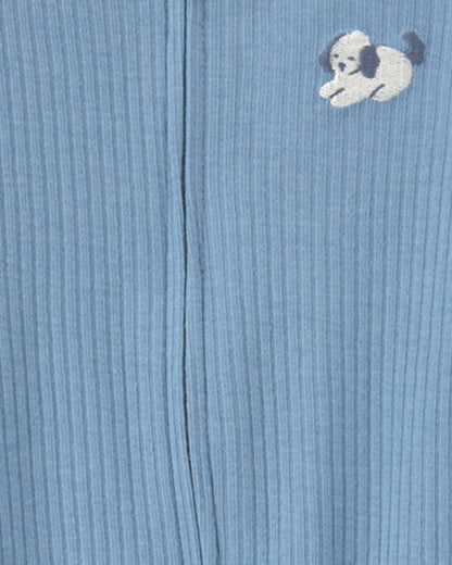Pijama en Algodón Térmico Puppy Blue