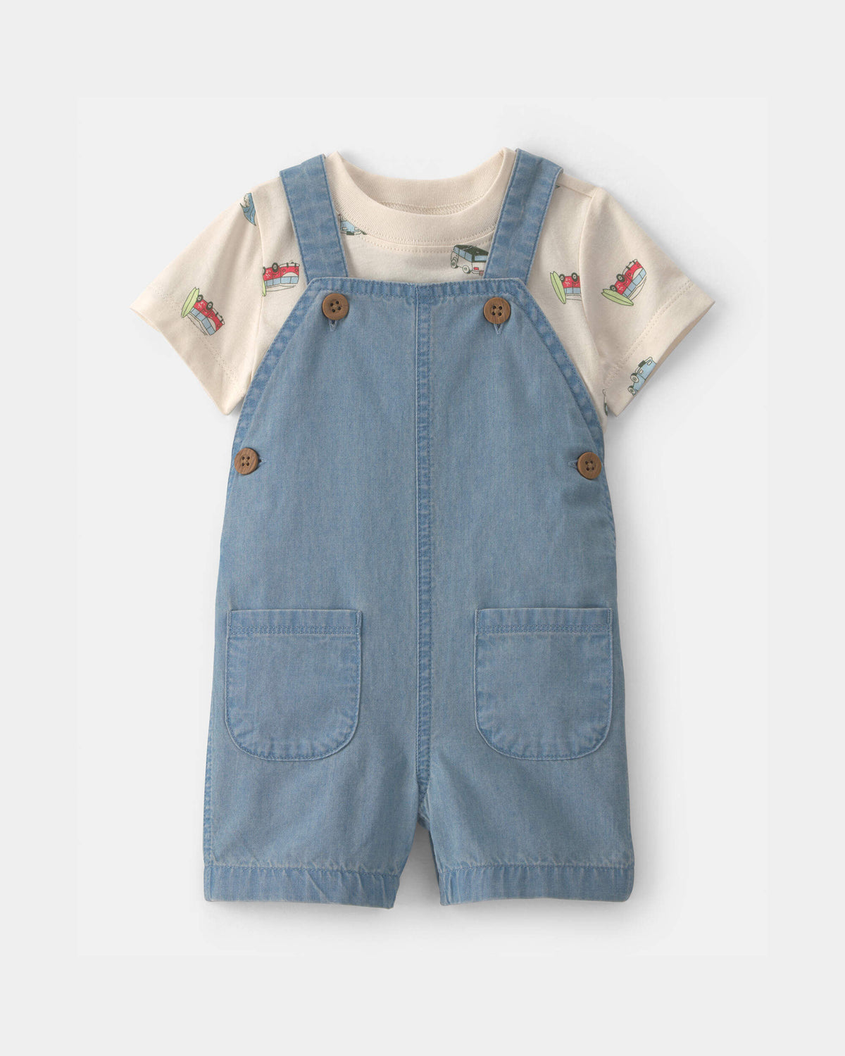 Conjunto 2 Piezas Overol Corto Beachy Van Shortall