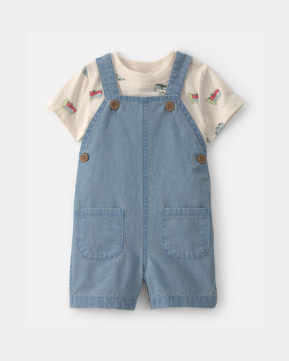 Conjunto 2 Piezas Overol Corto Beachy Van Shortall