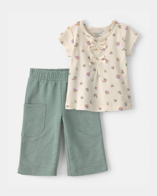 Conjunto 2 Piezas Blusa Floral