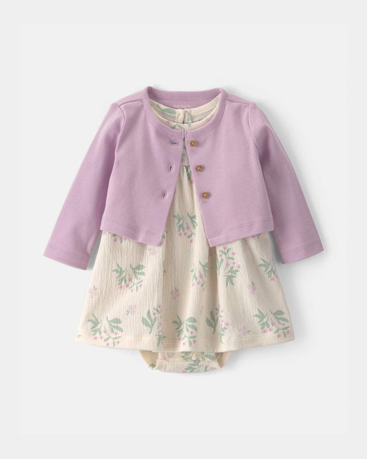 Vestido 2 Piezas Diseño Morado