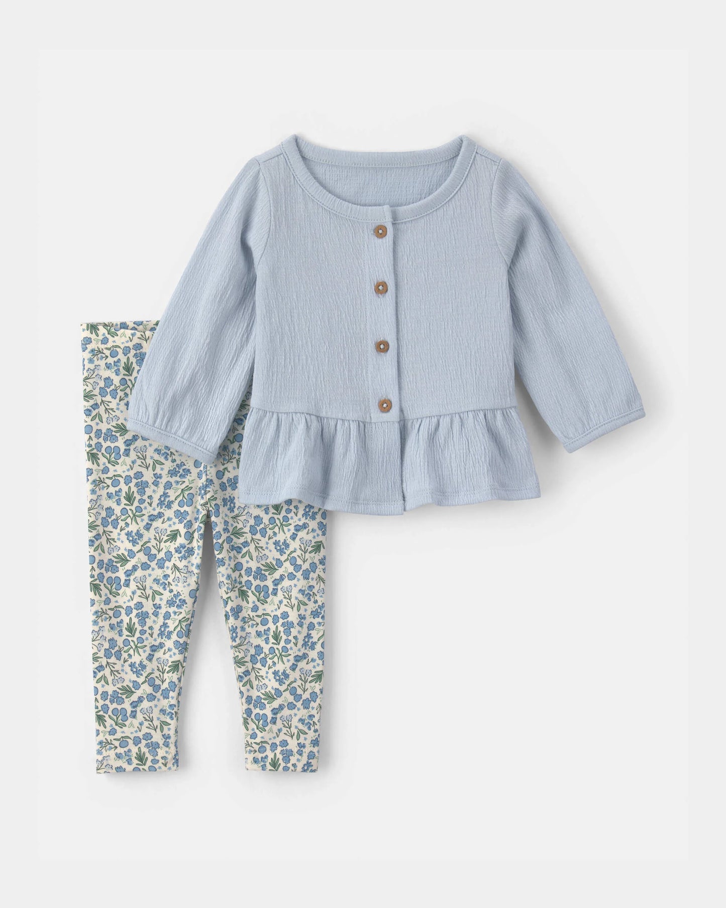 Conjunto 2 Piezas Blusa Azul