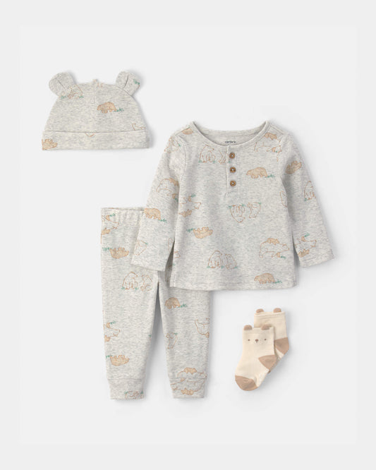 Conjunto/Pijama 4 Piezas Diseño Bear