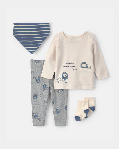 Conjunto 4 Piezas Bandana Lion