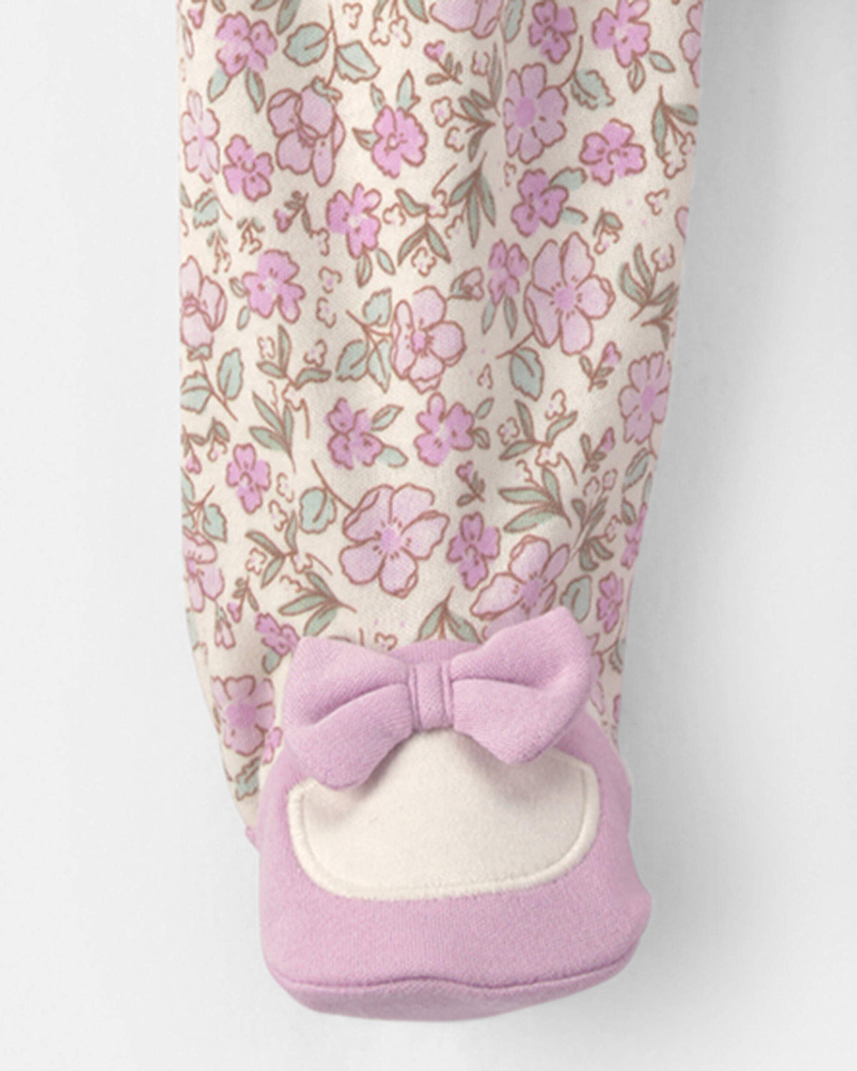 Pijama en Algodón Diseño Floral Purple/Ivory
