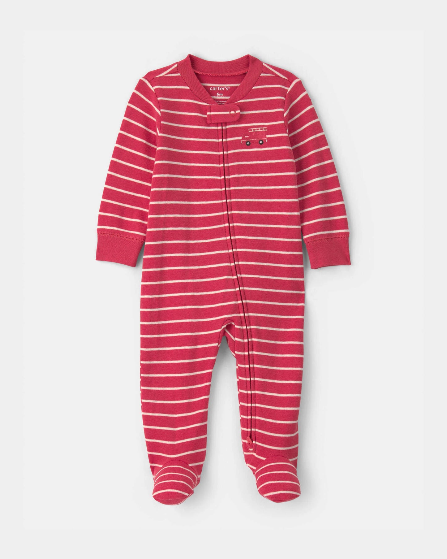 Pijama en Algodón Diseño Striped Red
