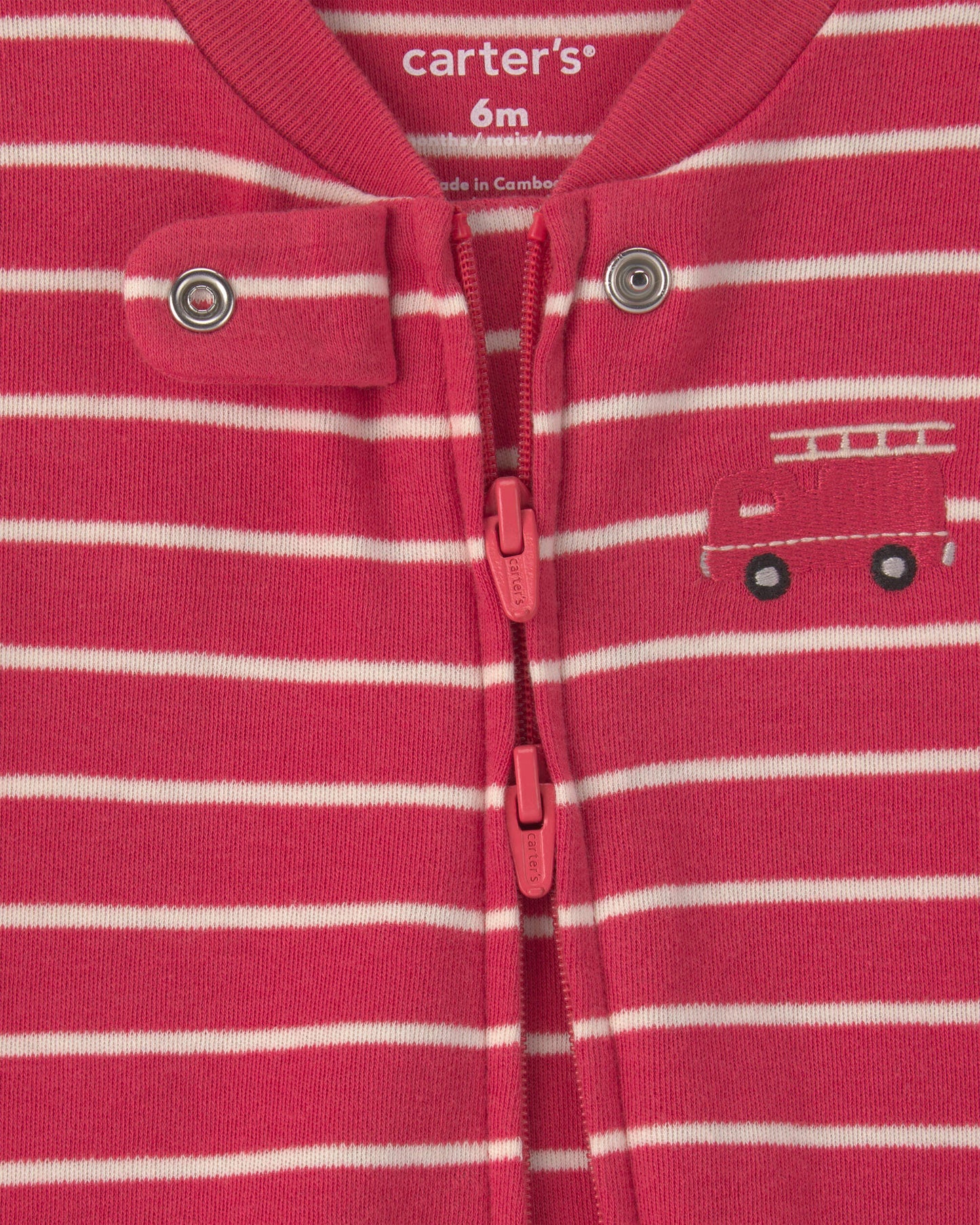 Pijama en Algodón Diseño Striped Red
