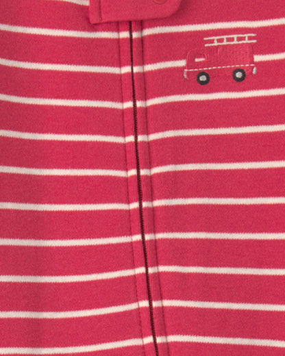 Pijama en Algodón Diseño Striped Red