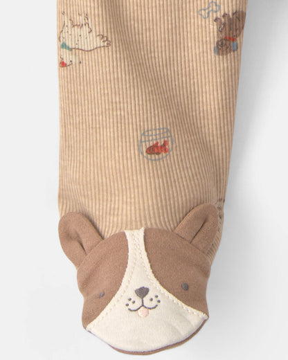 Pijama en Algodón Térmico Dog Brown