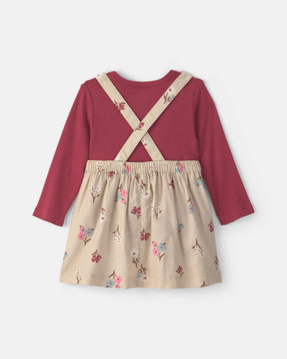 Vestido 3 Piezas Jardinera Floral