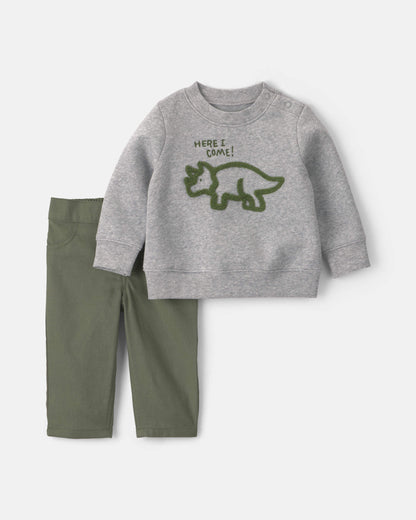 Conjunto 2 Piezas Diseño Dinosaur Fleece