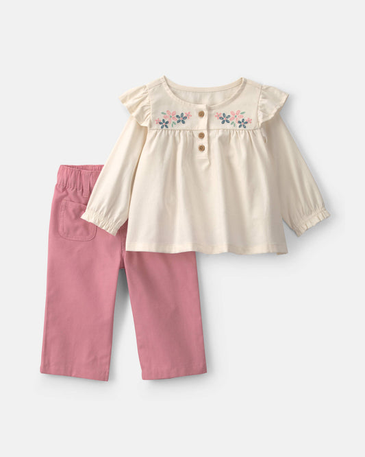 Conjunto 2 Piezas Blusa Floral