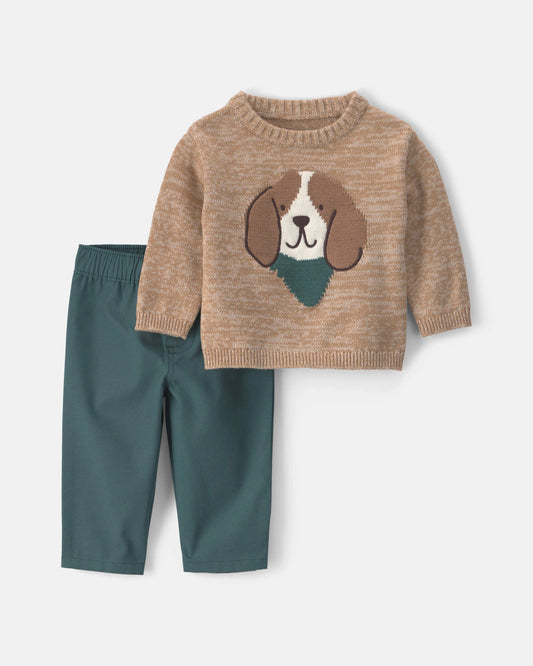 Conjunto 2 Piezas Buzo Tejido Dog