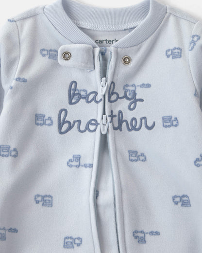 Pijama en Fleece Diseño Baby Brother