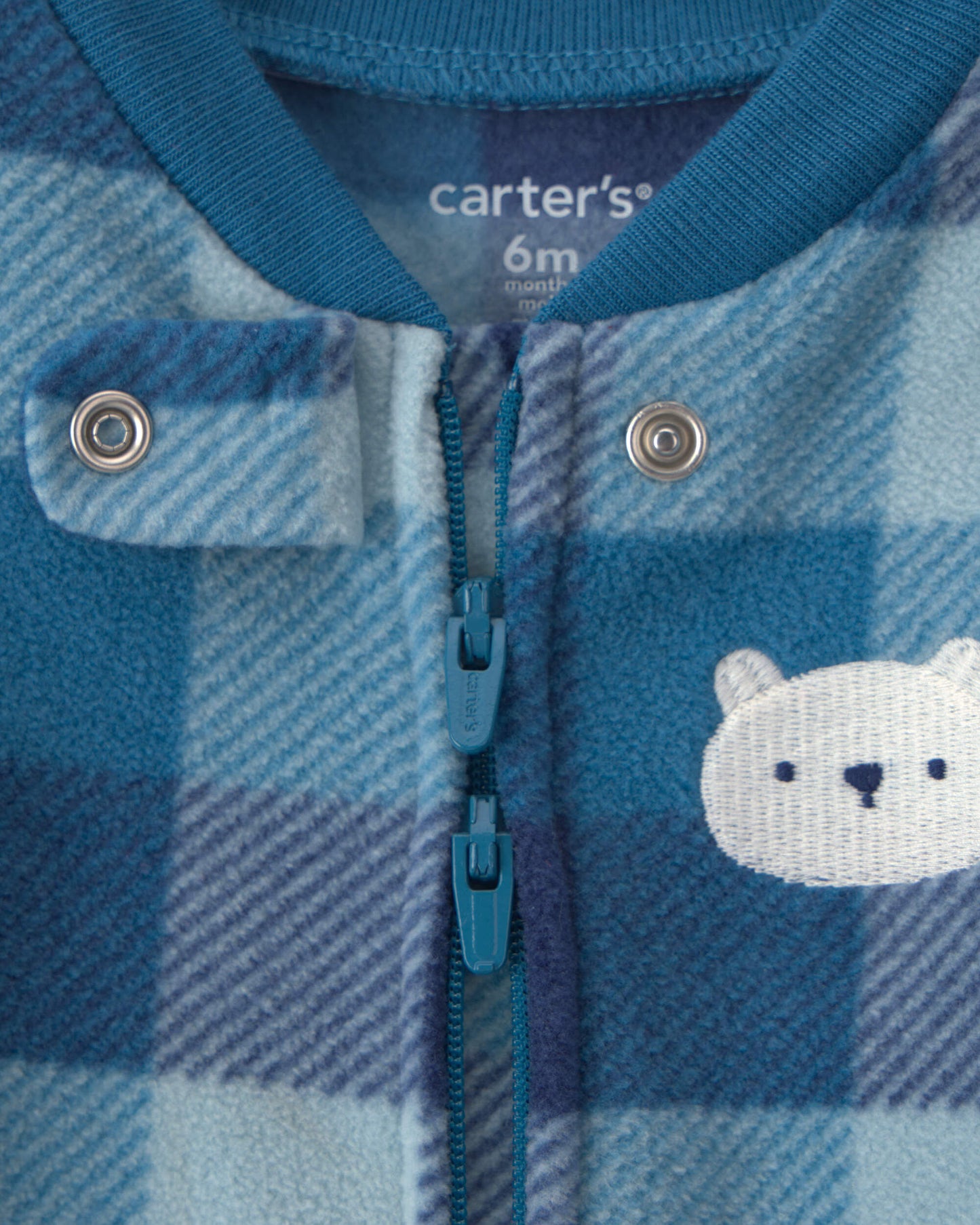Pijama en Fleece Diseño Bear Plaid