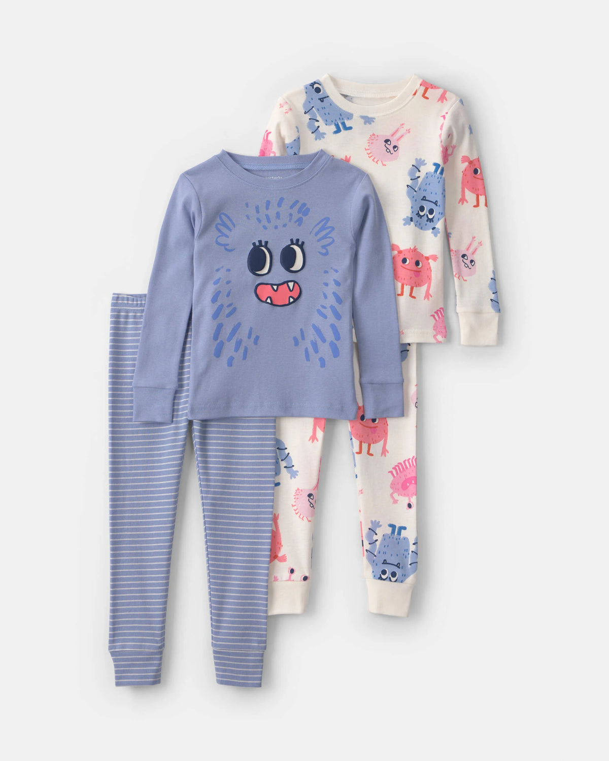 Pijama 4 Piezas en Algodón Diseño Monster