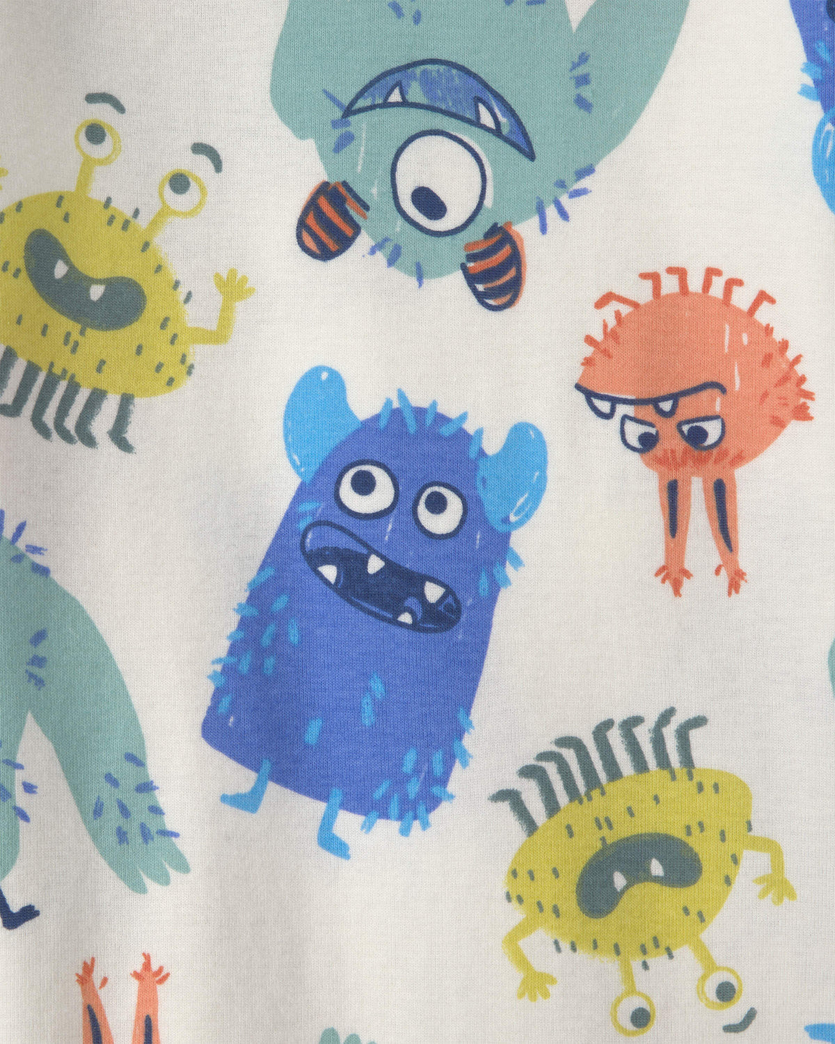 Pijama 4 Piezas en Algodón Diseño Monster
